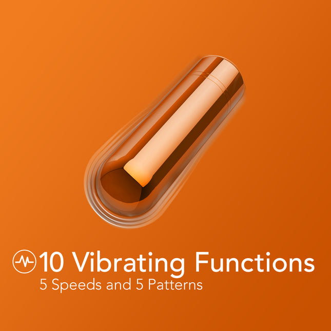 Kool Vibes Rechargeable Mini Bullet Vibrator - Tangerine Orange