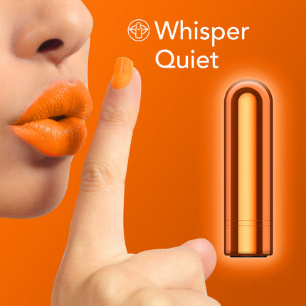 Kool Vibes Rechargeable Mini Bullet Vibrator - Tangerine Orange
