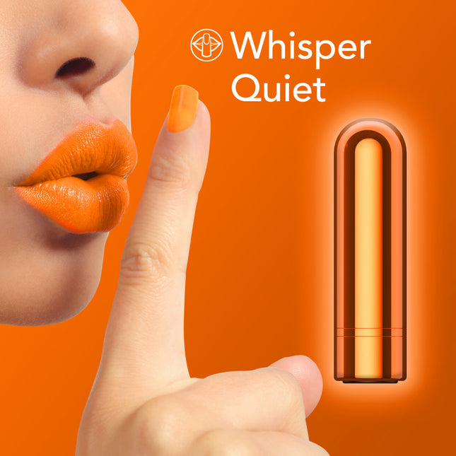 Kool Vibes Rechargeable Mini Bullet Vibrator - Tangerine Orange