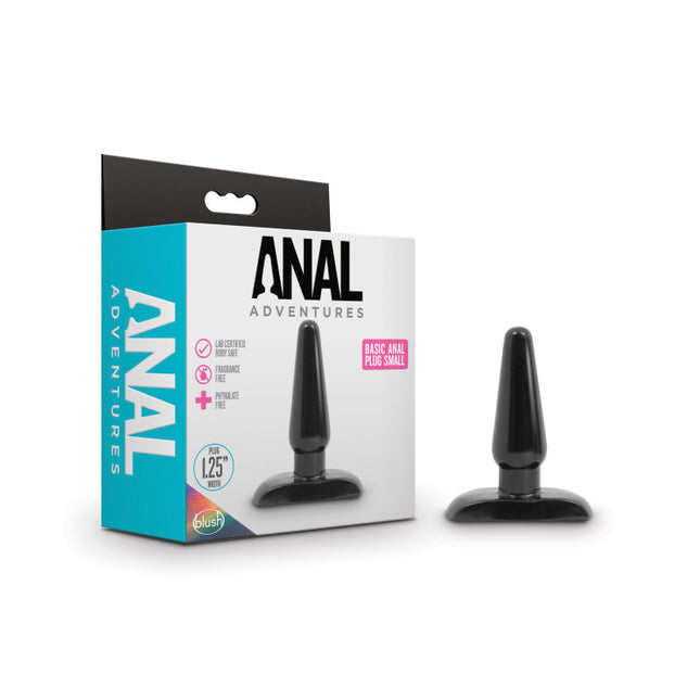 Anal Adventures Basic Anal Plug Small - Black