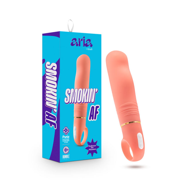 Aria Smokin' AF Coral Loop Handle Vibrator