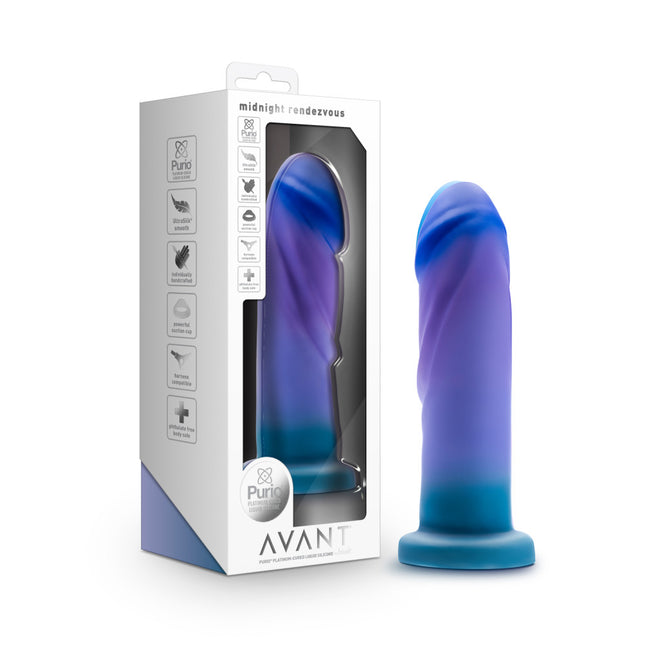 Avant Midnight Rendezvous - Ocean Blue 7.5 Inch Dildo