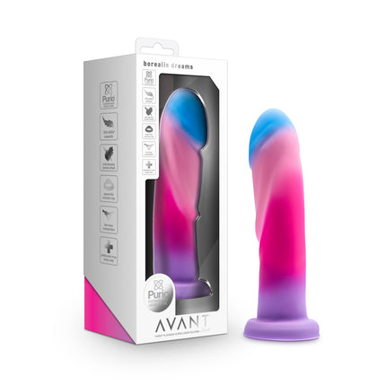 Avant Borealis Dreams 8 Inch Cotton Candy Dildo with Case