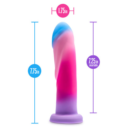 Size chart for Avant Borealis Dreams 8 Inch Cotton Candy Dildo