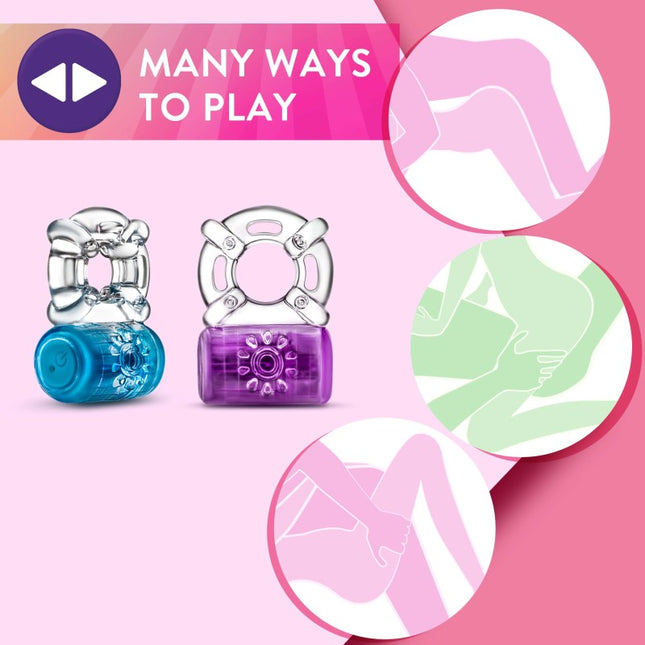 Blush - Play With Me Pleaser Rechargeable C-Ring (Purple USB Rechargeable Cock Ring)