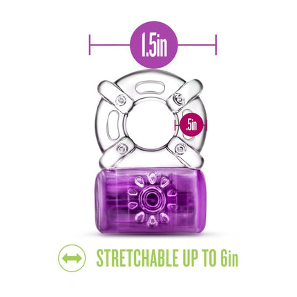 Blush - Play With Me Pleaser Rechargeable C-Ring (Purple USB Rechargeable Cock Ring)