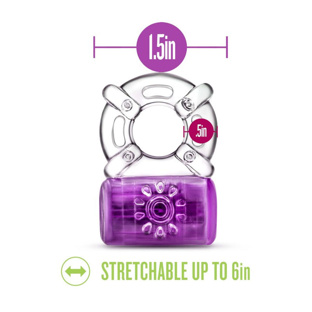 Blush - Play With Me Pleaser Rechargeable C-Ring (Purple USB Rechargeable Cock Ring)
