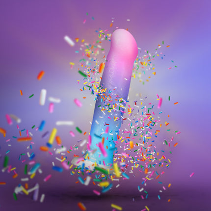 Avan D17 Lucky 8 Inch Rainbow Dildo with sprinkles