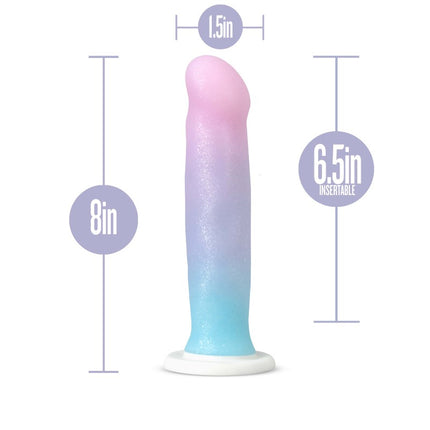 Sizing Chart of Avan D17 Lucky 8 Inch Rainbow Dildo