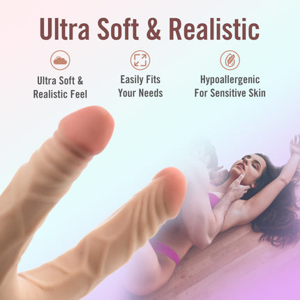 Dr. Skin Plus 14 Inch Flesh Posable Double Dildo Ultra Soft and Realistic