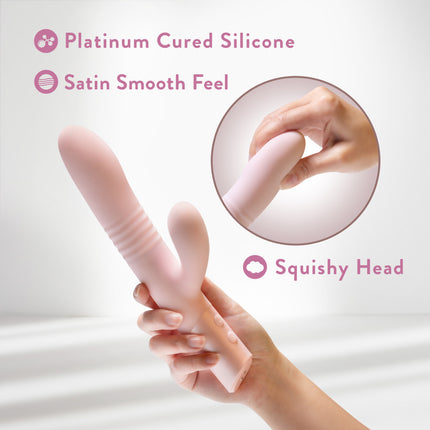 Blush Fraya -Pink 24.1 cm USB Rechargeable Thrusting Rabbit Vibrator