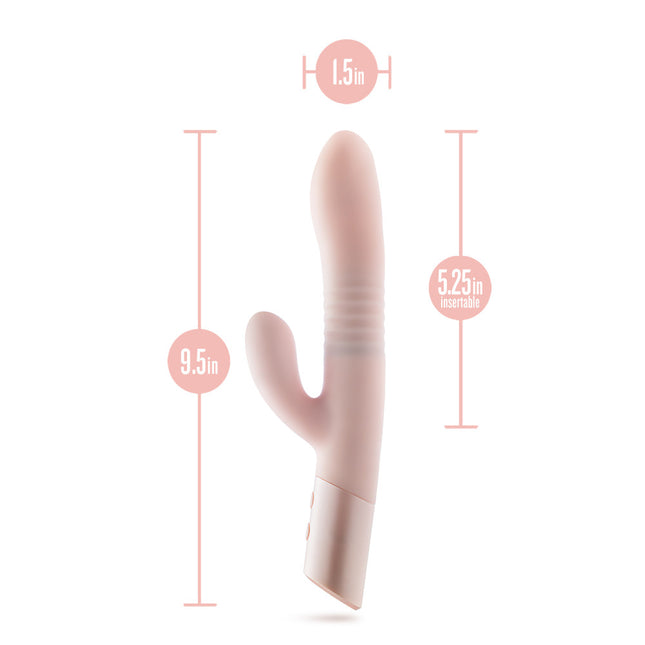 Blush Fraya -Pink 24.1 cm USB Rechargeable Thrusting Rabbit Vibrator