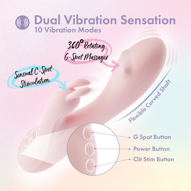 Play With Me Fairy Flutter Pink Rabbit Vibrator