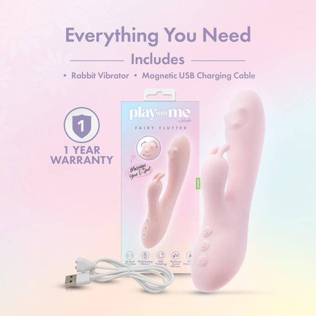 Play With Me Fairy Flutter Pink Rabbit Vibrator