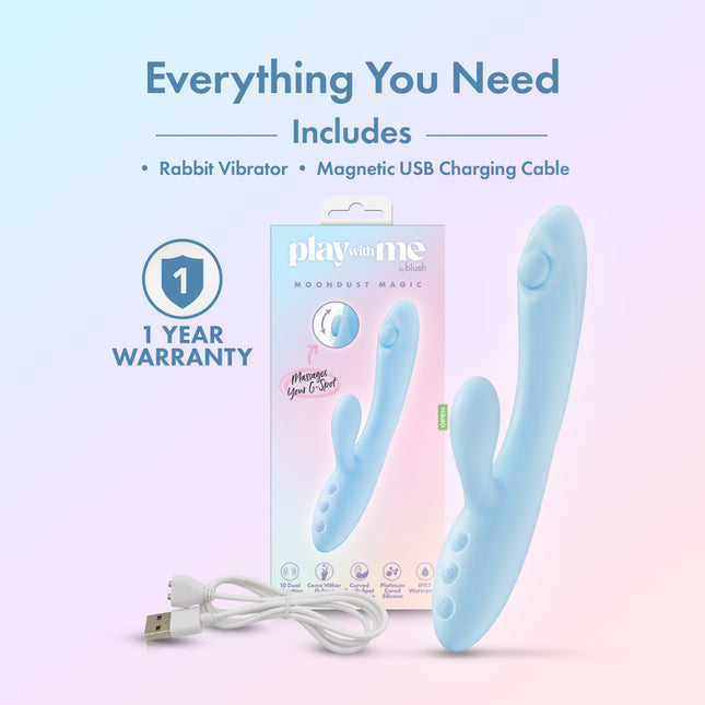 Play With Me Moondust Magic Blue Rabbit Vibrator