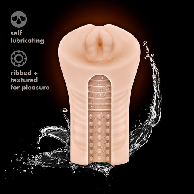 M Elite Soft and Wet - Annabella Flesh Vibrating Vagina Stroker