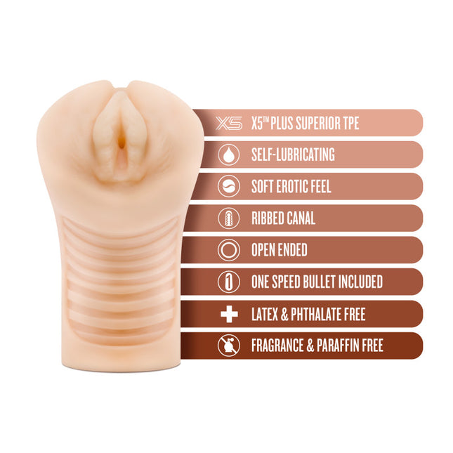 M Elite Soft and Wet - Annabella Flesh Vibrating Vagina Stroker