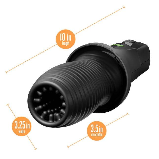 M For Men 3rd Base - Black Vibrating & Rotating Auto Stroker