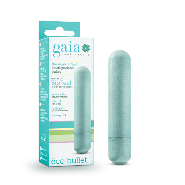 Gaia Eco Bullet Aqua Blue 8.9 cm Bullet Vibrator