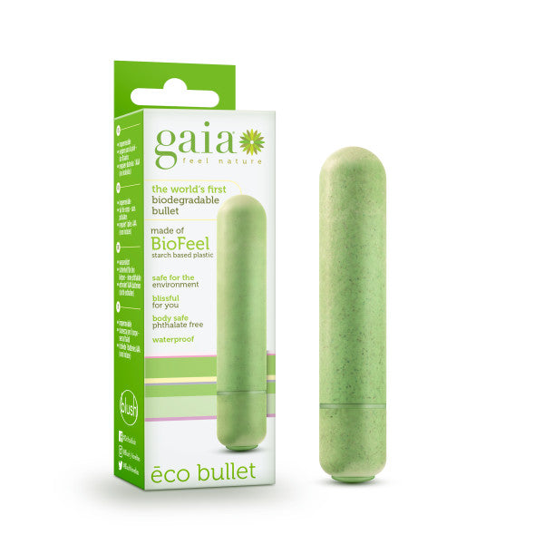 Gaia Eco Bullet Green 8.9cm Bullet Vibrator