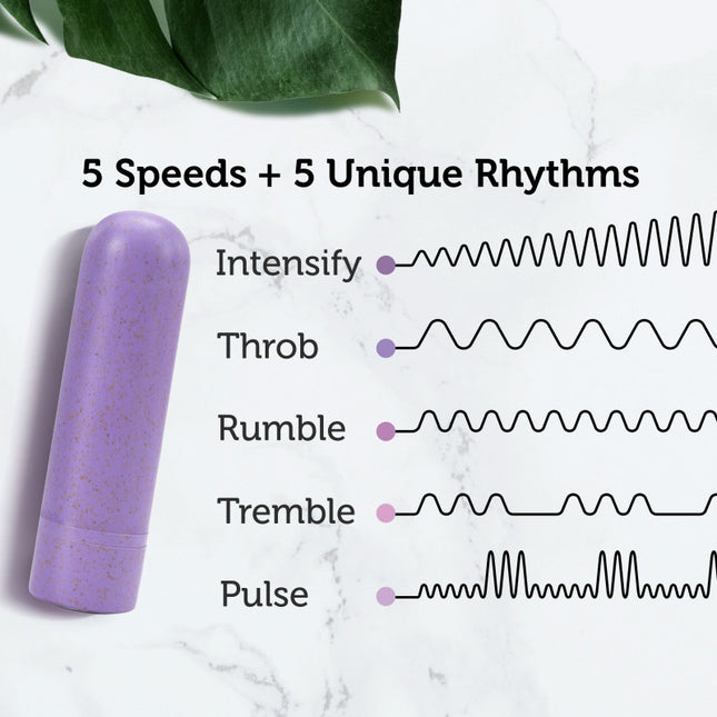 Gaia Eco Lilac Purple Rechargeable Bullet Vibrator