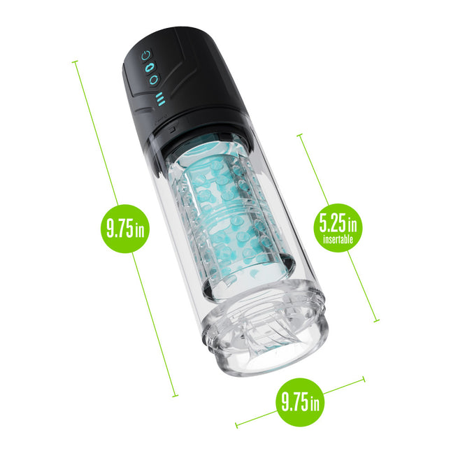 M For Men Whirlwind Pro - Clear Rotating & Sucking Auto Stroker