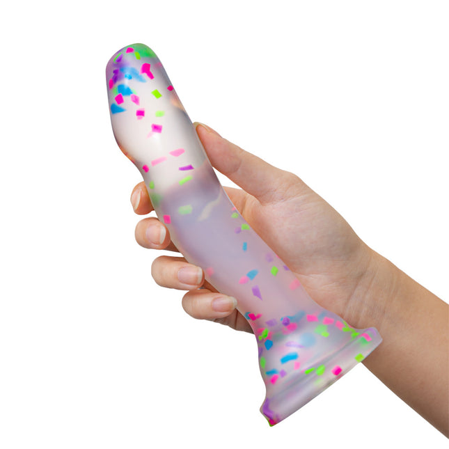 Neo Elite Glow Hanky Panky - Glow In The Dark Clear 7.5 Inch Dildo