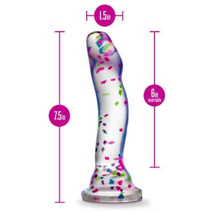 Neo Elite Glow Hanky Panky - Glow In The Dark Clear 7.5 Inch Dildo