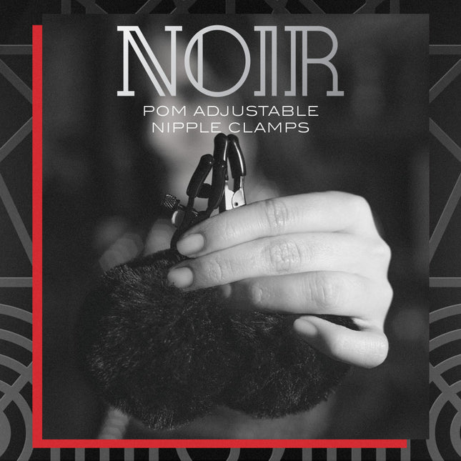 Noir Pom Adjustable Nipple Clamps - Black