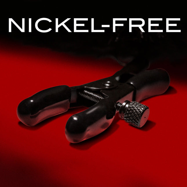 Noir Pom Adjustable Nipple Clamps - Black
