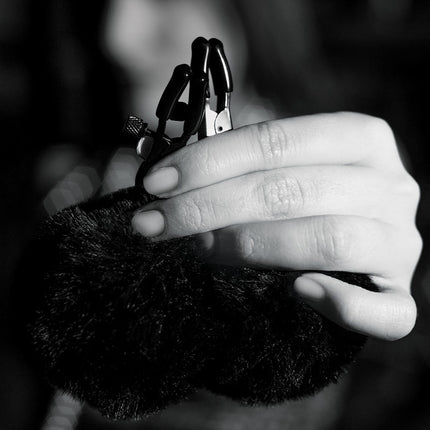 Noir Pom Adjustable Nipple Clamps - Black