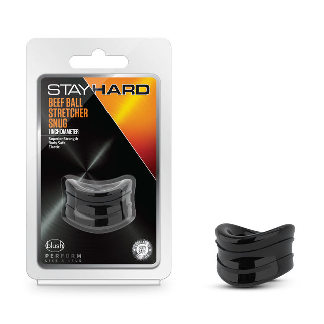 Blush - Stay Hard Beef Ball Stretcher Snug (Black 2.5 cm)