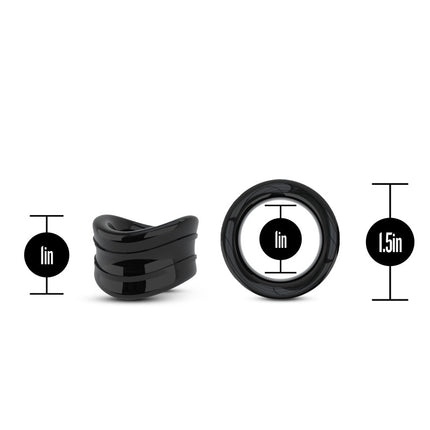 Blush - Stay Hard Beef Ball Stretcher Snug (Black 2.5 cm)