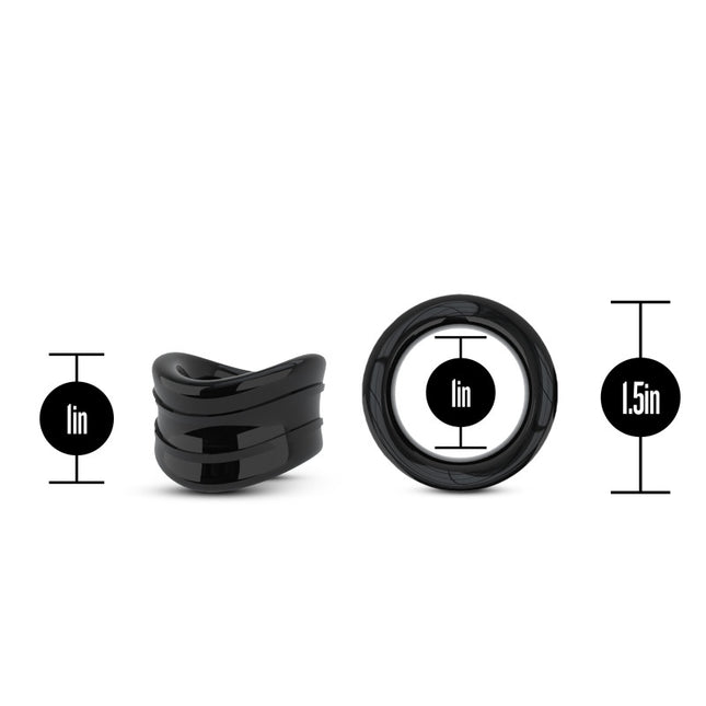 Blush - Stay Hard Beef Ball Stretcher Snug (Black 2.5 cm)