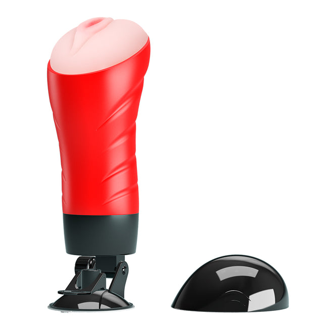 CRAZY BULL DELIA Flesh Vibrating Vagina Stroker with Suction Base