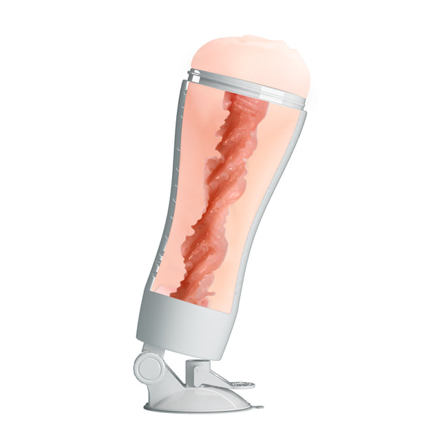 CRAZY BULL Flora Flesh Squeezable Vagina Stroker with Suction Base