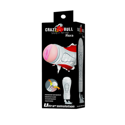 CRAZY BULL Flora Flesh Squeezable Vagina Stroker with Suction Base