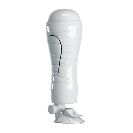 CRAZY BULL FLORA Flesh Vibrating Squeezeable Vagina Stroker with Suction Base