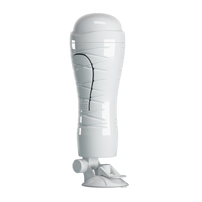 CRAZY BULL FLORA Flesh Vibrating Squeezeable Vagina Stroker with Suction Base