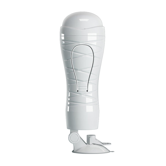 CRAZY BULL FLORA Flesh Vibrating Squeezeable Vagina Stroker with Suction Base
