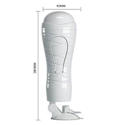 CRAZY BULL FLORA Flesh Vibrating Squeezeable Vagina Stroker with Suction Base