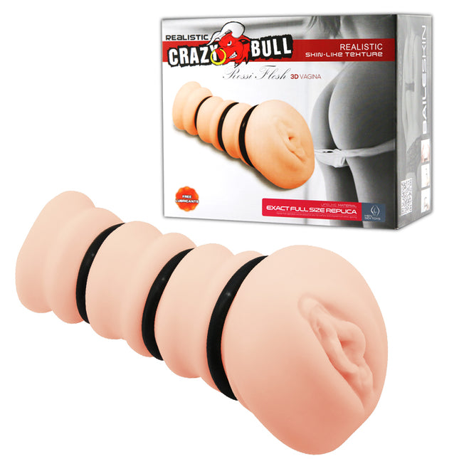 CRAZY BULL ROSSI Flesh Vagina Stroker with Tightening Rings