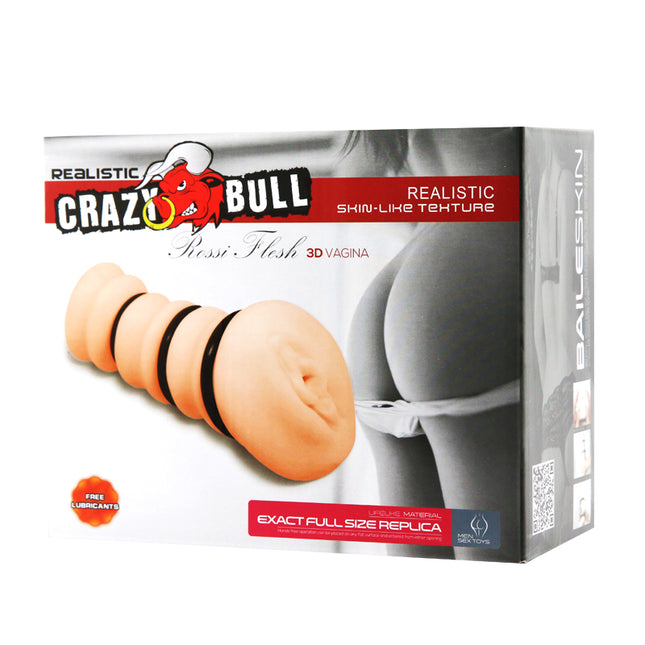 CRAZY BULL ROSSI Flesh Vagina Stroker with Tightening Rings