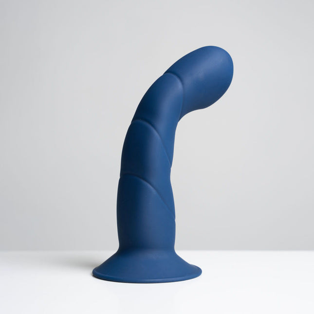 Maia MARIN 8 Inch Posable Suction Cup Blue Dildo Curved