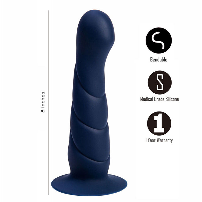 Maia MARIN 8 Inch Posable Blue Dildo