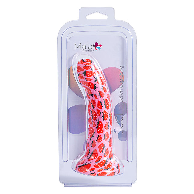 Case front view of Maia JUCI 7 Inch Pink Dildo