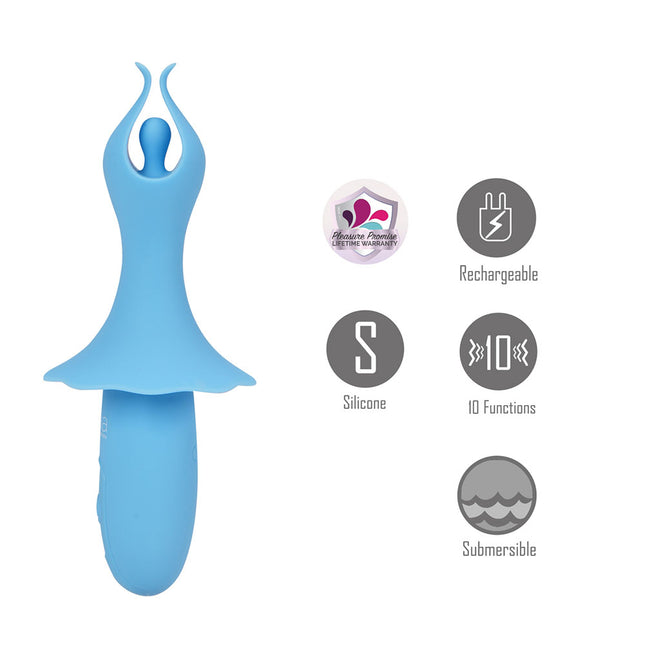Maia SIENNA Blue 15.2cm Fluttering Bullet Vibrator