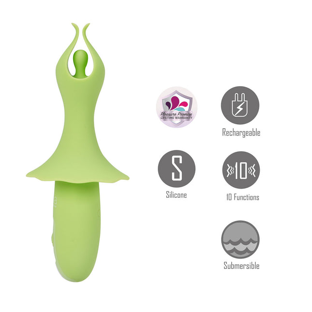 Maia SIENNA Green 15.2cm Fluttering Bullet Vibrator