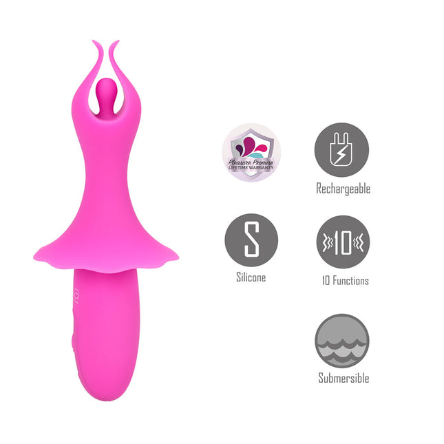Maia SIENNA Pink 15.2cm Fluttering Bullet Vibrator