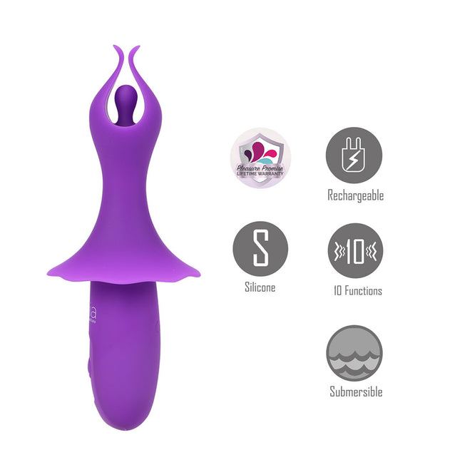 Maia SIENNA Purple 15.2cm Fluttering Bullet Vibrator